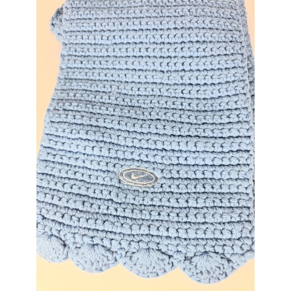 Nike Sportswear Classic Sport Scarf Light Blue Crochet Style Unisex Scarve 58" - Picture 3 of 6